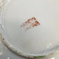 Japan Porcelain Demitasse Saucers Hand Painted Floral Orange Trim 3.25" 3pc Vtg