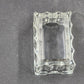Libbey Sweetener Sugar Packet Holder Ribbed Glass Vintage Clear Caddy 3.5"x2.75"