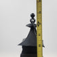 Candle Lantern 13" Black Metal Glass Rustic Farmhouse Hanging Pagoda /Tabletop
