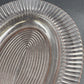 Pink Depression Glass Oval Platter Texture Ring Design Ruffle Edge MacBeth-Evans
