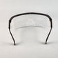 ERB Sting Ray Safety Glasses Half Frame Telescoping Temples UV Protection Z87.1+ (Black, Clear & Anti Fog)