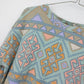 Vintage Chicos Design Aztec Geometric Shirt Womens Green Cotton