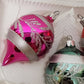 Bradford Novelty 4 Christmas Ornaments Teardrop Glitter Glass 2.25"w Vintage Mex