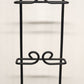 Black Steel Bar Plate Rack Wall Mount Kitchen Vertical Holds 6 Plates 51" Tall