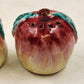 Apple & Pear Salt and Pepper Shakers Set Figural Ceramic Homemade Kitchen Decor