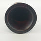 Turned Wood Vase Inset Botanical Floral Pattern Dark Brown 8" Vintage