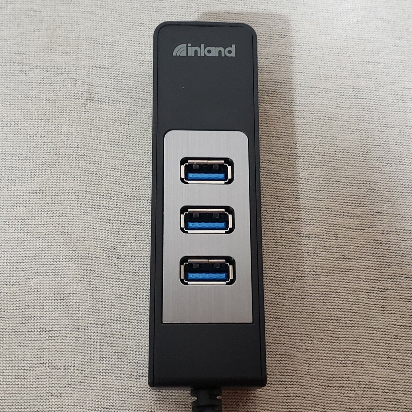 USB Hub 3.0 Inland iH 3048A 3-Port SD Card Reader OTG Adaptor Black