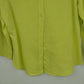United Colors of Benetton Linen Blend Button Up Blouse Lime Green Women's Large