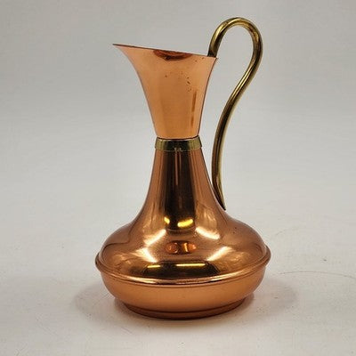 Lombard Copper Pitcher Made in England 6.5" Tall Decorative Jug Vase Vintage