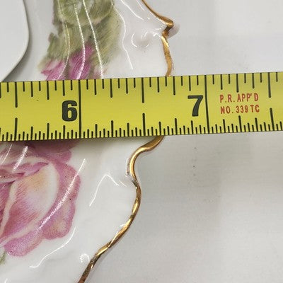 Rosenthal RC Monbijou Butter Dish Pink Roses Gold Trim Bavaria 7"