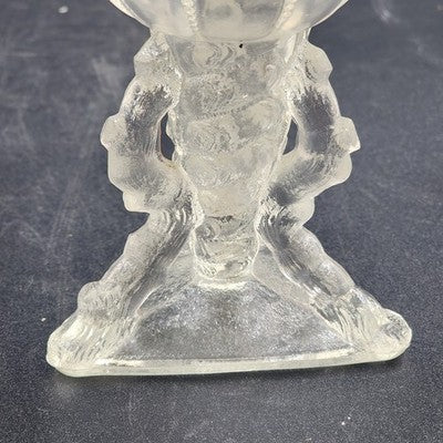 Beads & Bark Novelty Vase by Northwood White Opalescent Goblet 1903 Antique