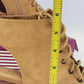 Bamboo LEROY-06 Lace Up Open Toe Booties Block Heel 8