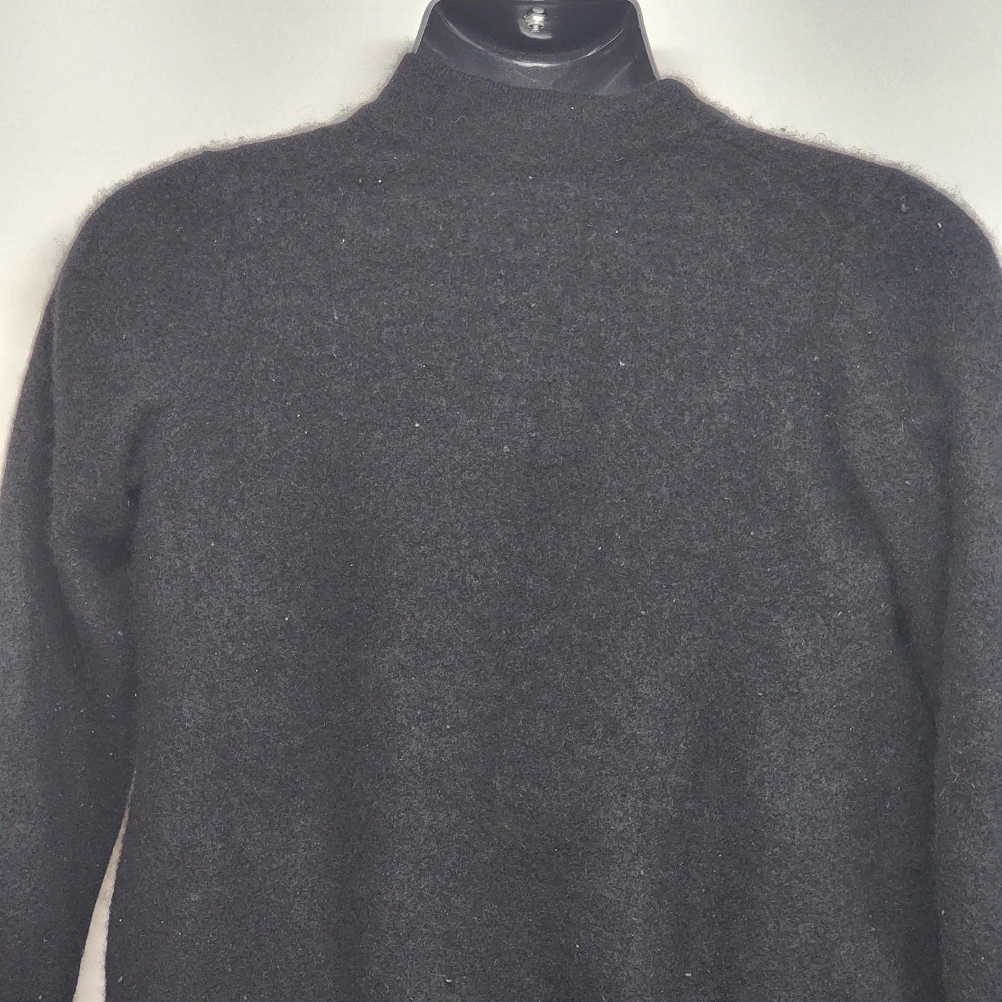Cashmere Cardigan Sweater Black Size 1X Charter Club Women’s Knit Open Front Vtg