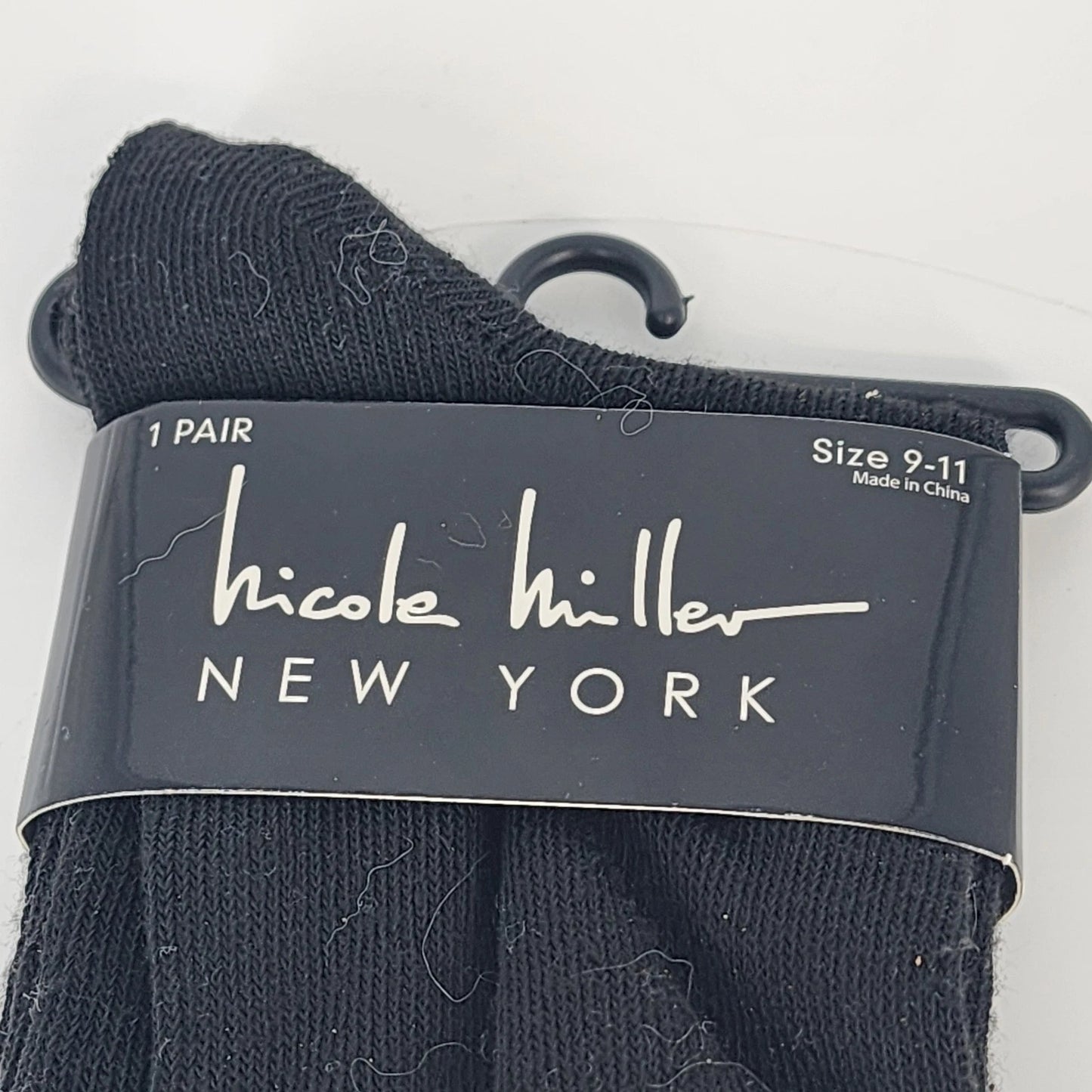 Nicole Miller NY Over The Knee Socks Sz 9-11 Grey Knit OTK Tights High Socks NWT
