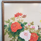Chinese Wall Art Colorful Birds on Flowering Peony Bush with Chinese Prayer 31"