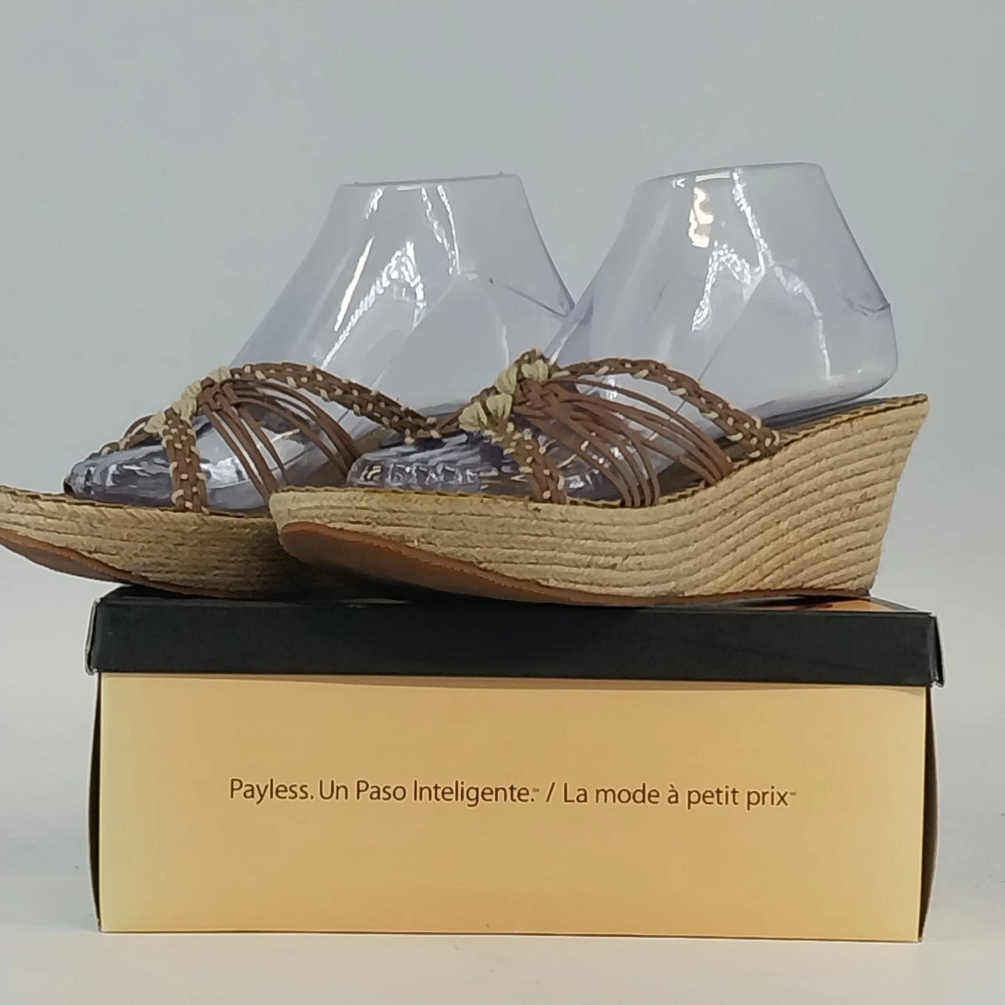 Montego Bay Club Wedge Sandals Brown Espadrille Platform Women's 7.5 Casual