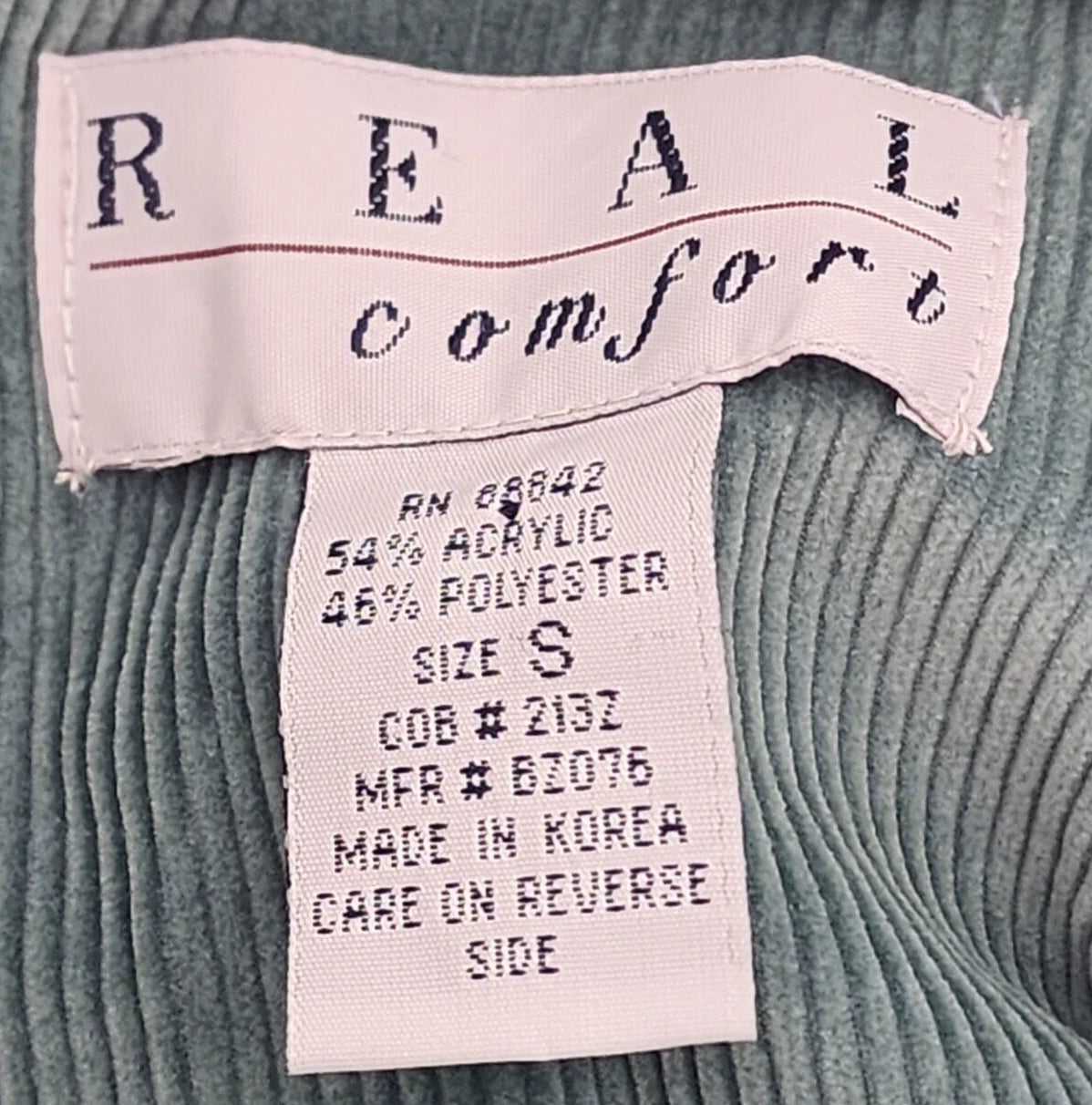 Real Comfort Sherpa Jacket Sea Green Size Small Button Up Long Sleeve Soft Cozy