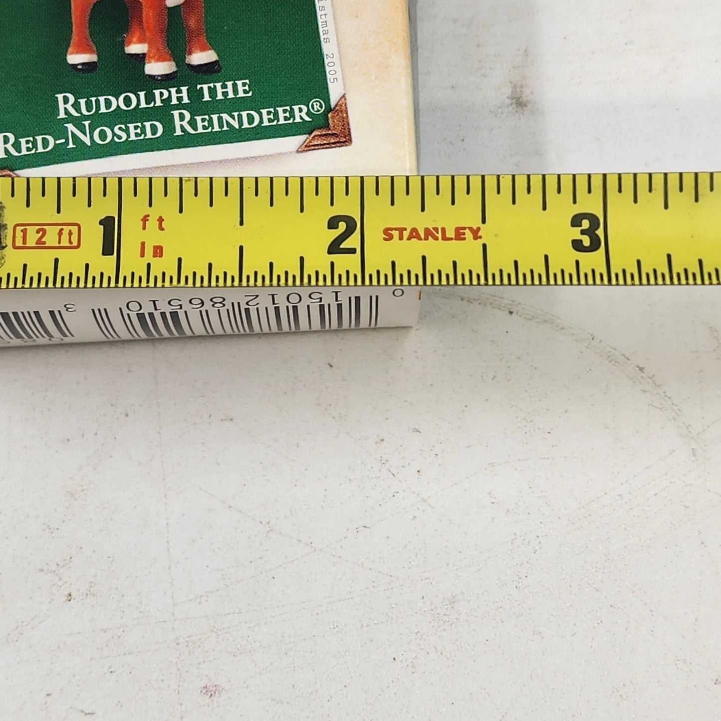 2 Hallmark Keepsake Miniature Ornaments 2000's Santa's Wittle Helper and Rudolph