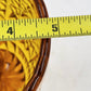 Indiana Glass Hobstar Amber Compote Goblet EAPG Pedestal 8" Vintage Scalloped