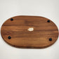 Teakwood Cheese Board Tray Marble Slab & Glass Dome Dolphin