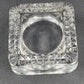 Crystal D'Argues French Candle Holder Faceted Square 4" Marked France EUC