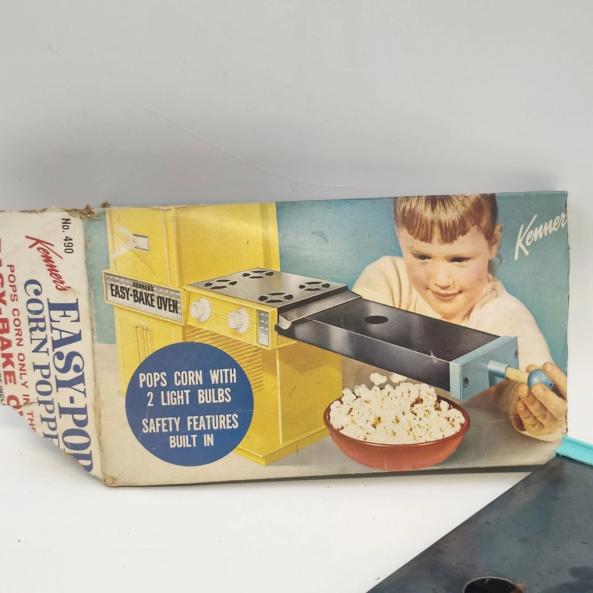 Kenner Easy-Pop Corn Popper No 490 Easy-Bake Oven Attachment Metal Tray 1965