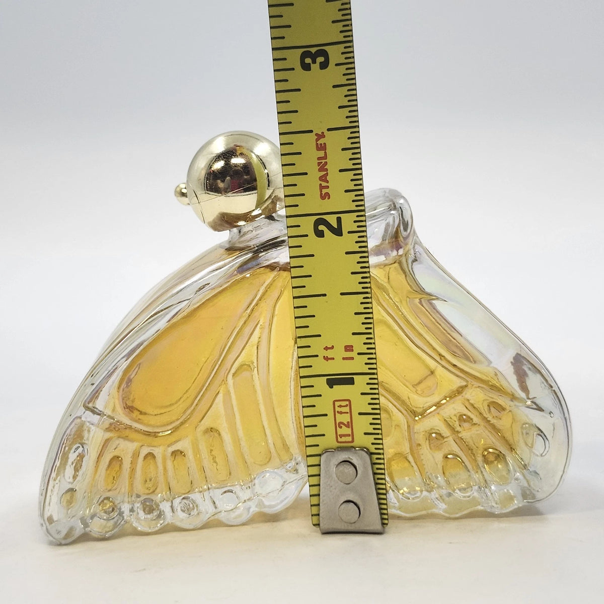 Avon Here's My Heart Cologne Clear Glass Butterfly Decanter 1.5 fl oz Vintage