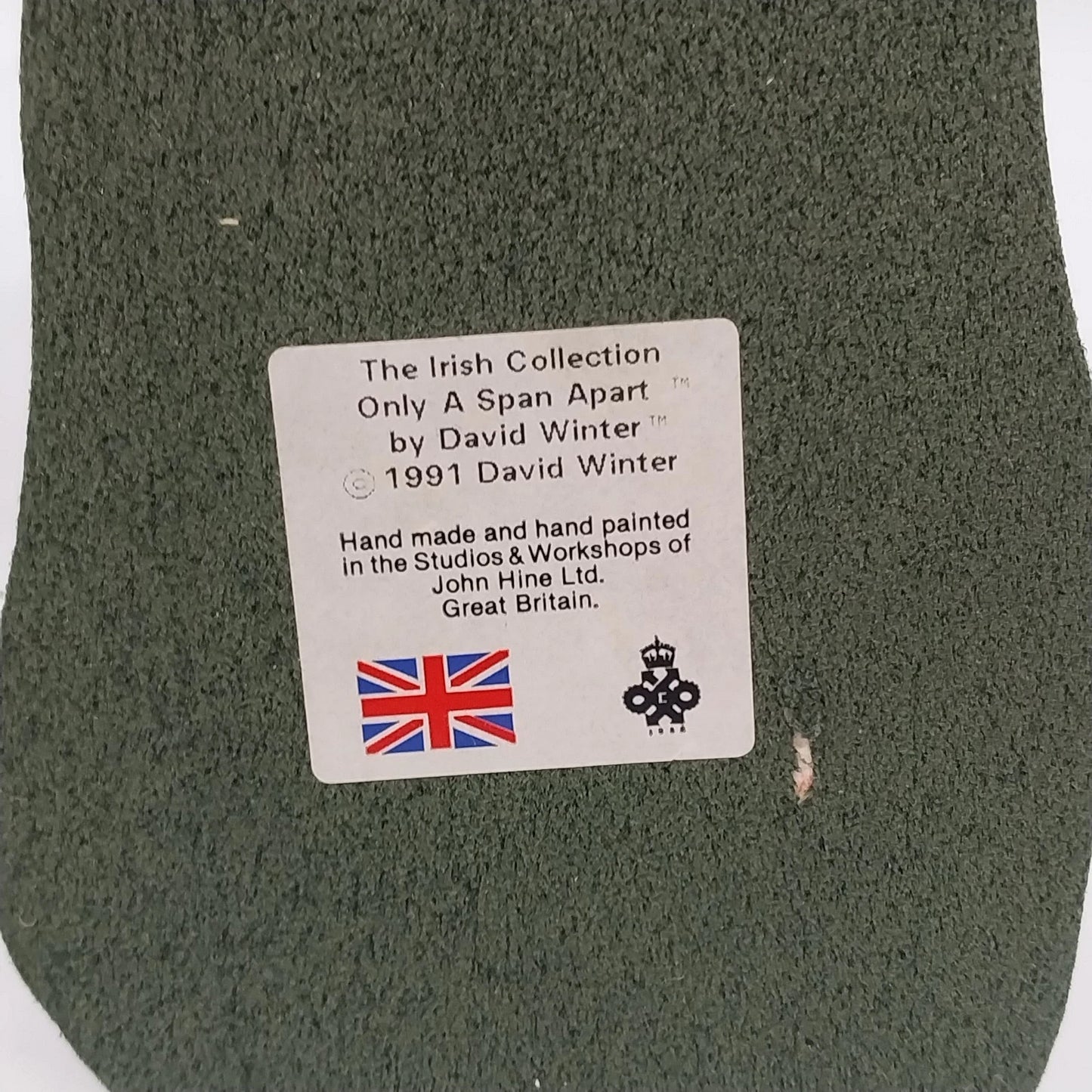 David Winter Cottage Only a Span Apart Irish Cottage 1991 Box COA Handmade Vtg