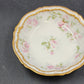 4 Limoges Fruit Dessert Bowls 5.5" The Ardennes Pink Roses Gold Haviland France