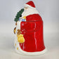 Cook’s Bazaar Santa Cookie Jar Ceramic Christmas Holiday Taiwan Storage Vintage