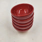 5 Waechtersbach Red Ice Cream Bowls 3.75" Fun Factory Ceramic Germany Vintage