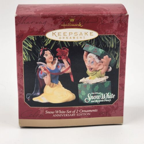 2 Hallmark Keepsake 1997 Christmas Ornaments FRIENDSHIP BLEND & 2 Snow White Pcs