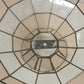 Tiffany Style Swag Lamp Shade Stained Slag Glass Multifaceted Leaded 15.5" Vtg