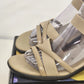Montego Bay Club Marian Wedge Sandals Womens 7.5 Taupe Slip On