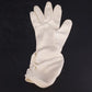 Women's White Stretch Dress Gloves Ruched Wrist Formal Wedding Tea Length Vtg