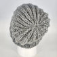 Chunky Knitted Beanie Hat Cool Grey Handcrafted Style Winter Watch Cap Unisex