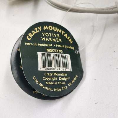 New Crazy Mountain Votive Warmer w Snowman Design 100% UL Approved Vintage China