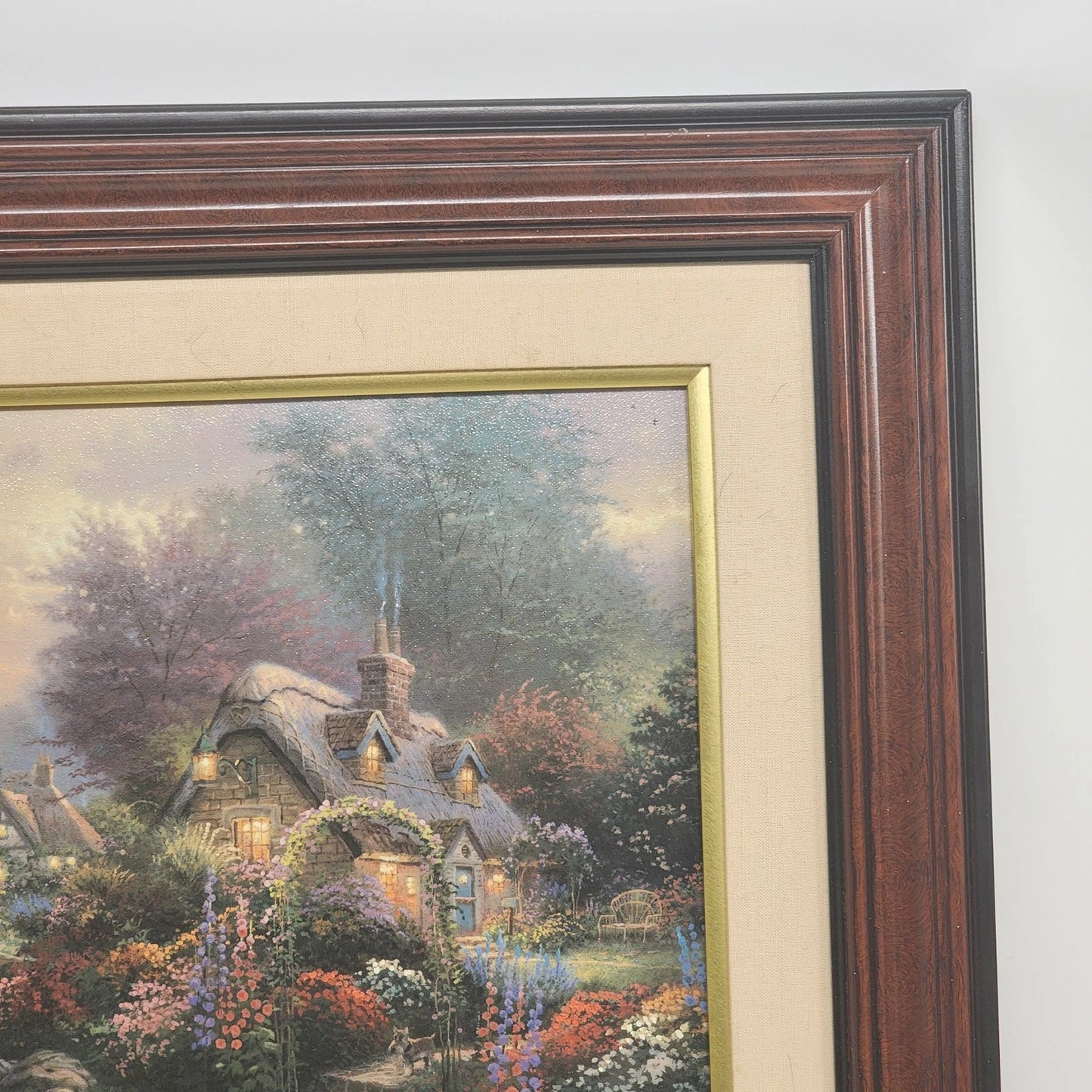 Thomas Kinkade Lamplight Bridge Ltd Edit Canvas 20x16 Hand-Highlighted 259/2950