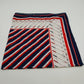 Echo Square Scarf 26" Red White Blue Stripes Golf Club Border Cotton Blend Vtg