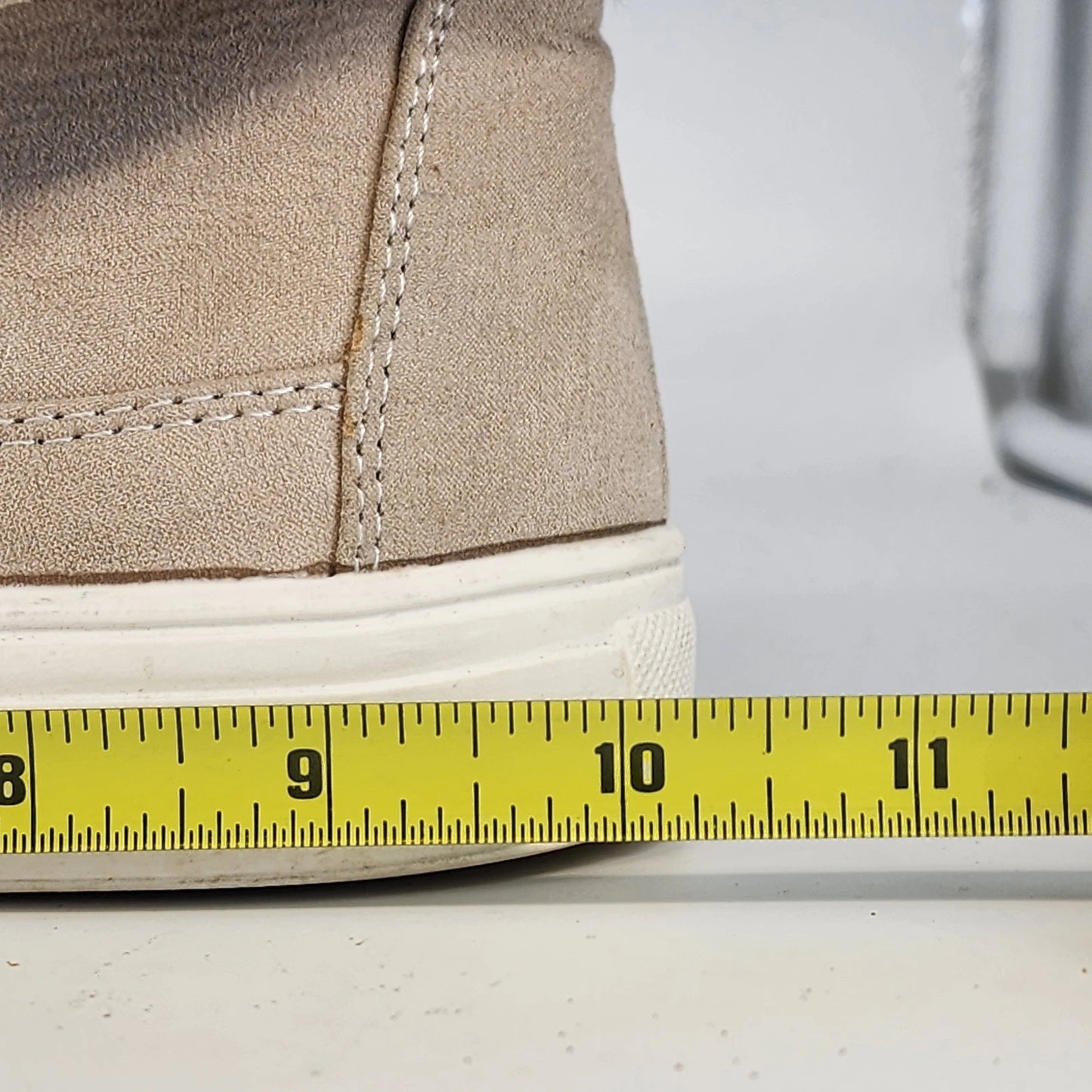 Kiss & Tell Lenci-02 Hi Top Sneakers Women's 8 Beige Suede Sherpa Lace Up