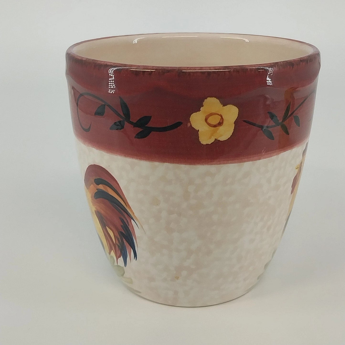 Canterbury Potteries Morning Sunrise Rooster Coffee Mug 4" Hand Painted