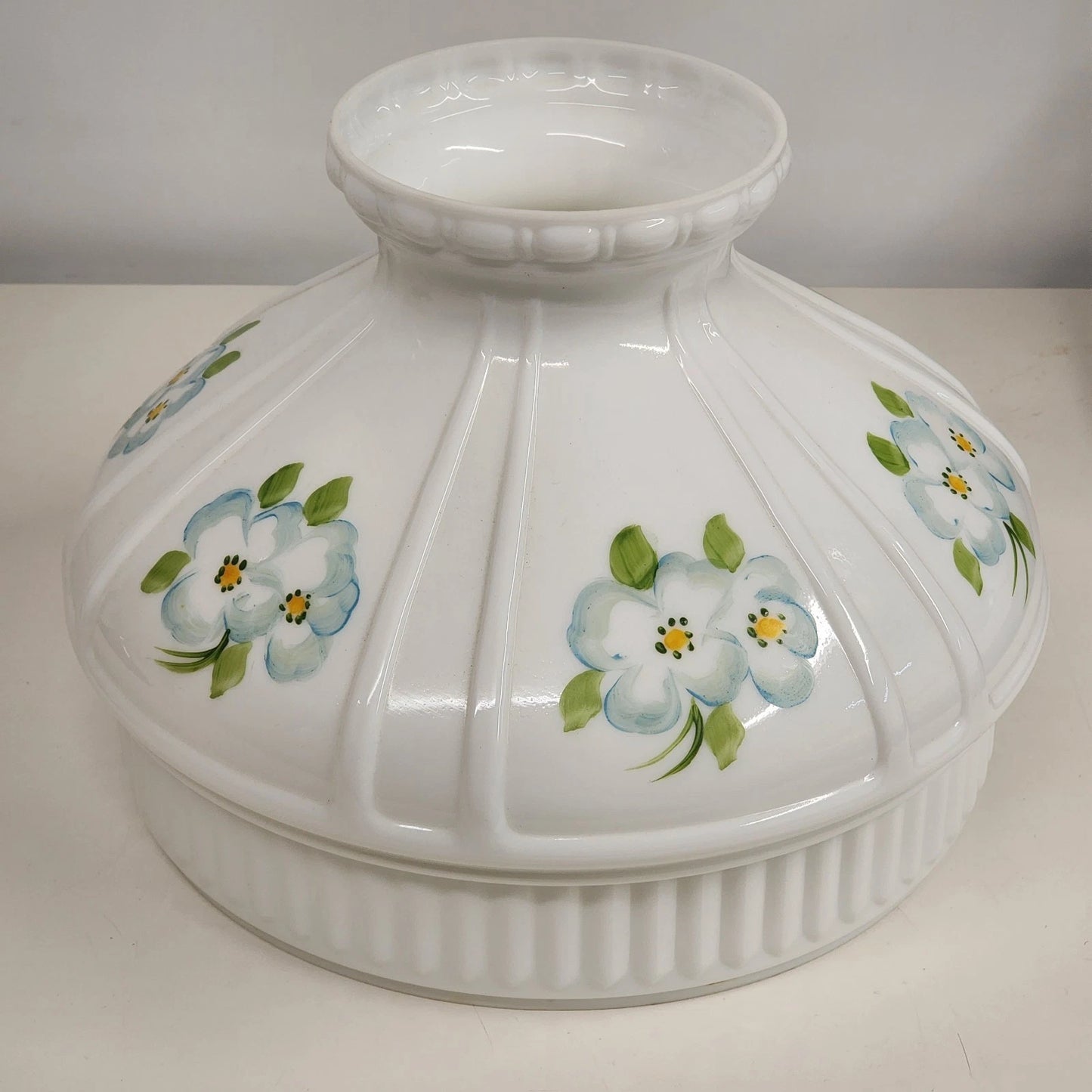 Aladdin Kerosene-Electric Mantle Lamp Solid Brass Crystal Dogwood Glass Shade