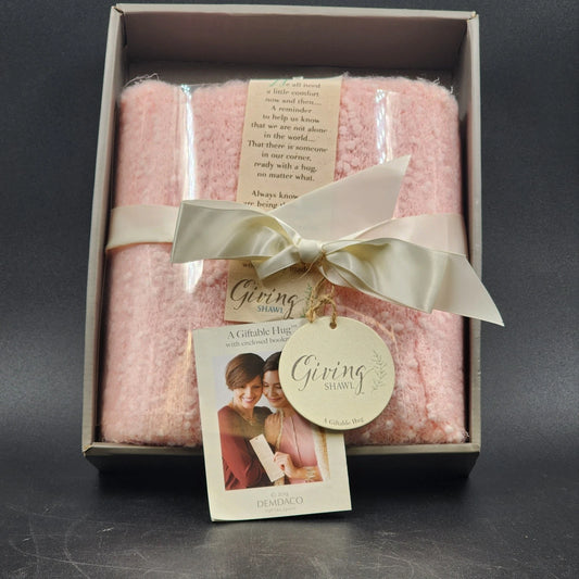 Demdaco Taupe Giving Shawl Style 1004140003 Gift Boxed Lift The Spirit NIB China