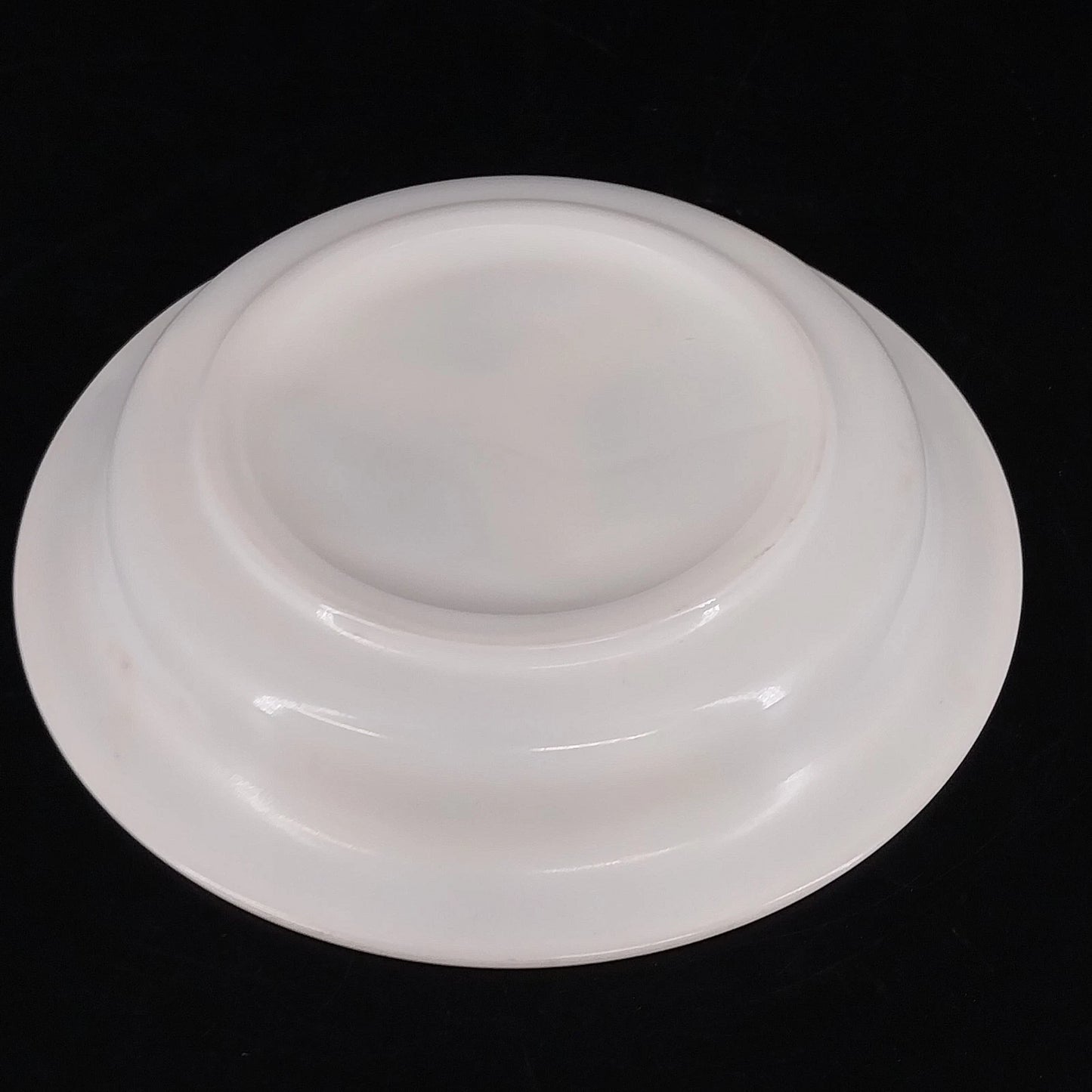 Hazel Atlas Milk Glass Child's Divided Bowl Dish Red Animal Border USA Vintage