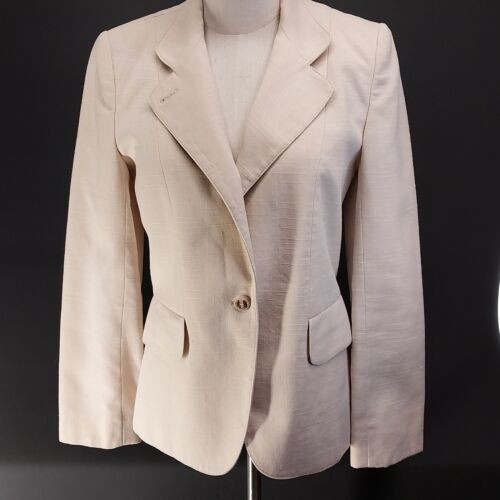 PBE International Div of Peabody House Beige One Button Blazer Woman's Size 9/10