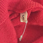 Henri Bendel Red Turtleneck Sweater S 100% Merino Wool Made in Italy Warm Soft