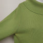 Raffaello Sport Women's Cotton Cowl Neck Lime Green Pullover Sweater Size L