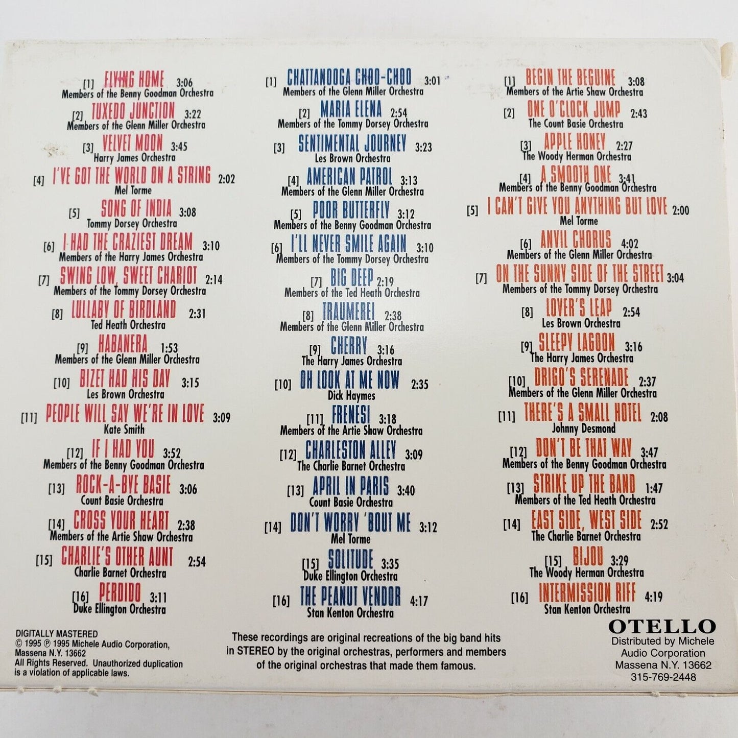The Big Band Era 48 Classics 3CD Set Goodman Miller Ellington Basie Herman James