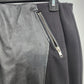 Chelsea Theodore Black Pencil Skirt Women's 10 Faux Leather Panel Zip China