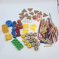 Makit Tinker Toy Vintage Wooden Construction Set Parts Move & Wheels Turn Vtg
